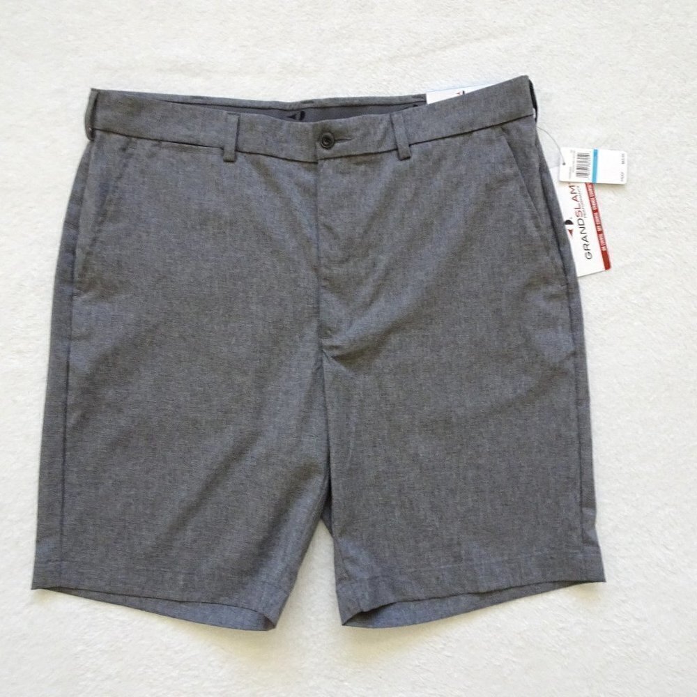 Grand Slam Golf Shorts Men's Size 36 Gray Stretch Wicking UPF 50